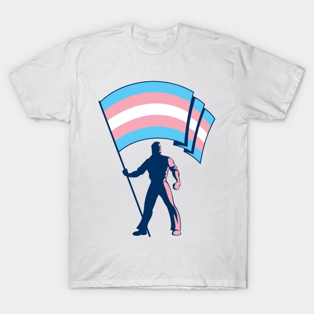 Transgender Pride Flag Bearer T-Shirt by Malchev